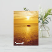 Cornwall-Sonnenuntergangskarte (Stehend Vorderseite)