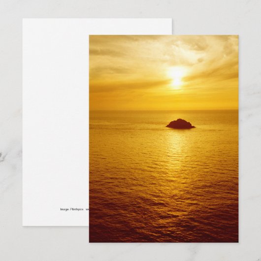 Cornwall-Sonnenuntergangskarte (Vorne/Hinten)