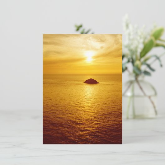 Cornwall-Sonnenuntergangskarte (Stehend Vorderseite)