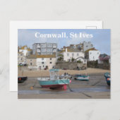 Cornwall, St Ives, Ausblick auf den Strand Postkarte (Vorne/Hinten)