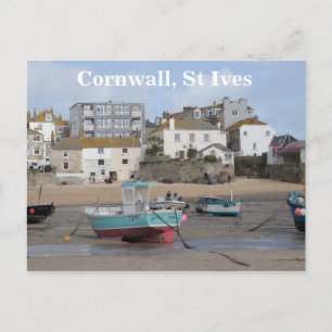 Cornwall, St Ives, Ausblick auf den Strand Postkarte