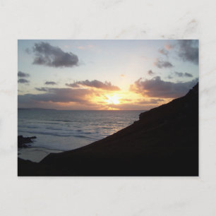 Cornwall Sunset in der Nähe von Saint Agnes Poldar Postkarte