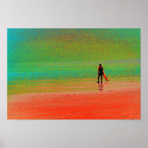 Cornwall surfer poster