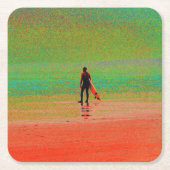 Cornwall Surfer Rechteckiger Pappuntersetzer (Vorderseite)