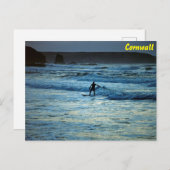 Cornwall Surfing Postkarte (Vorne/Hinten)