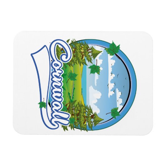Cornwall Travel Logo Magnet (Horizontal)