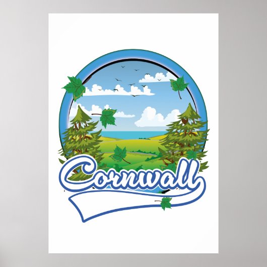 Cornwall Travel Logo Poster (Vorne)