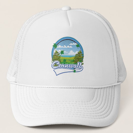 Cornwall Travel Logo Truckerkappe (Vorderseite)