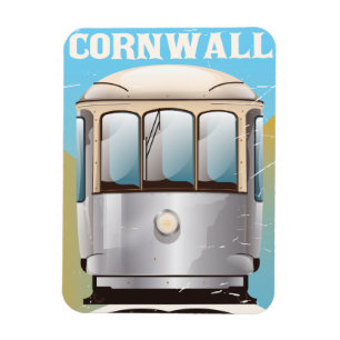 Cornwall UK Vintage-Urlaubsplakat-Druck Magnet