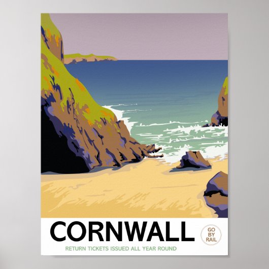 Cornwall Vintages Reiseplakat. Poster (Vorne)