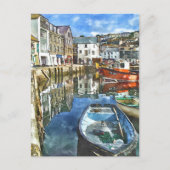 Cornwall Watercolor-Style Postkarte (Vorderseite)