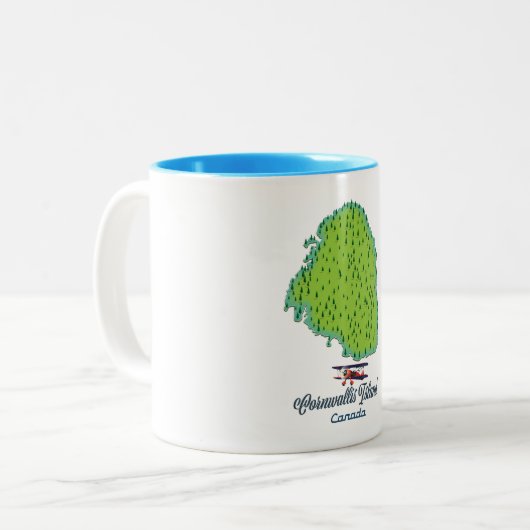 Cornwallis Island, Kanada Reiseplan Zweifarbige Tasse (Vorderseite Links)