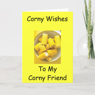 "CORNY BIRTHDAY WÜNSCHT MEINEM KORNENFREUND" KARTE