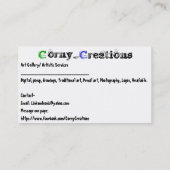 Corny_Creations Visitenkarte (Rückseite)