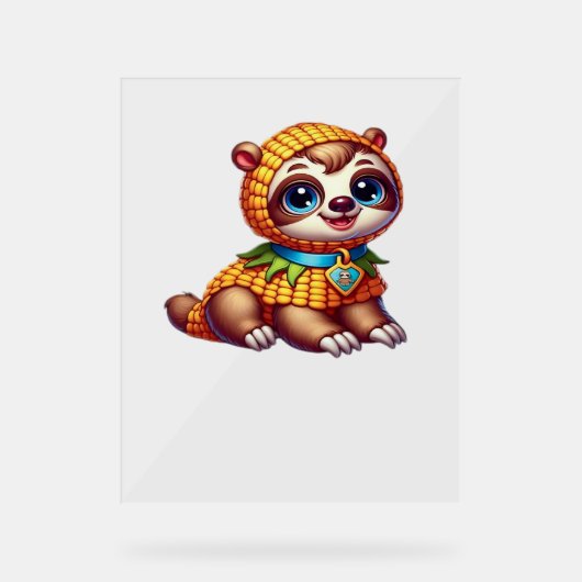 Corny Cuteness Halloween ist die süßeste Sloth-Übe Acrylschild (Vorderseite)