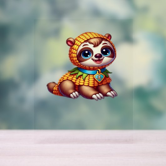 Corny Cuteness Halloween ist die süßeste Sloth-Übe Acrylschild (Neutral)