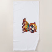 Corny Cuteness Halloween ist die süßeste Sloth-Übe Strandtuch (Vorderseite)