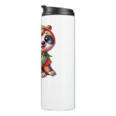 Corny Cuteness Halloween ist die süßeste Sloth-Übe Thermosbecher (Nach rechts gedreht)