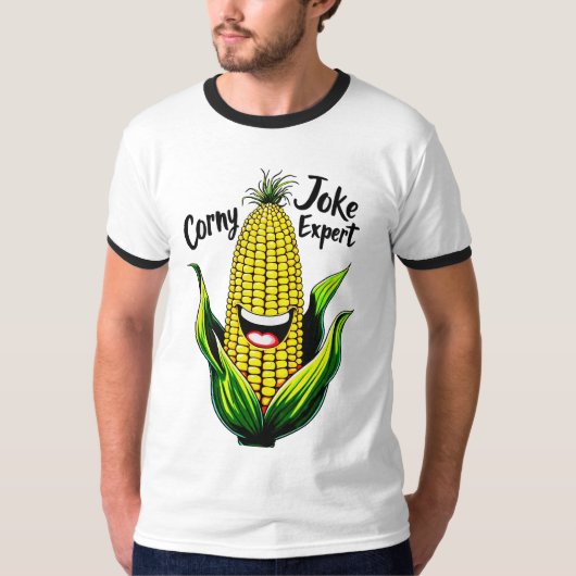 Corny Joke Expert: Fun & Whimsical Corn Graphic T-Shirt (Vorderseite)