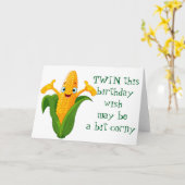 ***CORNY*** WISH FOR ****TWIN'S BIRTHDAY**** KARTE (Gelbe Blume)