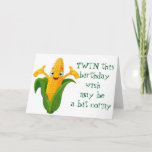 ***CORNY*** WISH FOR ****TWIN'S BIRTHDAY**** KARTE<br><div class="desc">THE MANY WAYS THIS CARD IS CORNY,  BUT,  STILL FUN TO SEND ARE PACKED "INSIDE" FOR YOUR ****TWIN**** ON HER OR HIS "SPECIAL DAY!!</div>