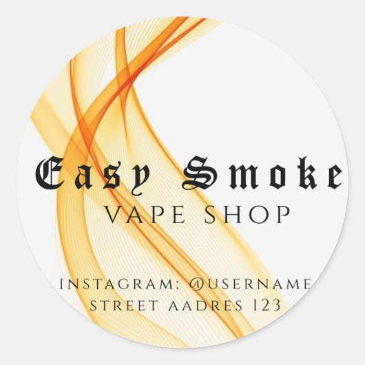 Corolful Smoke Vape Shop Klassischer Rundaufkleber Runder Aufkleber (Vorderseite)