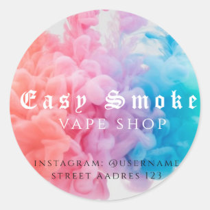 Corolful Smoke Vape Shop Klassischer Rundaufkleber Runder Aufkleber