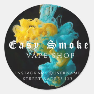 Corolful Smoke Vape Shop Klassischer Rundaufkleber Runder Aufkleber