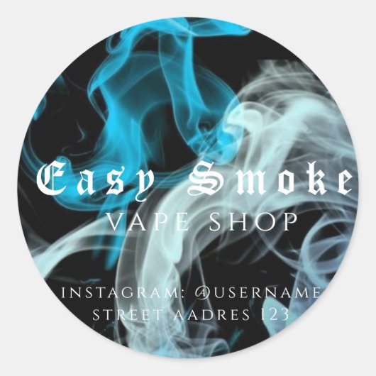 Corolful Smoke Vape Shop Klassischer Rundaufkleber Runder Aufkleber (Vorderseite)