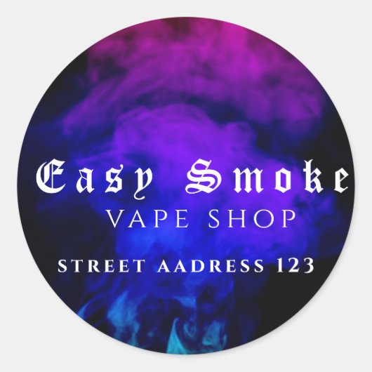 Corolful Smoke Vape Shop Klassischer Rundaufkleber Runder Aufkleber (Vorderseite)