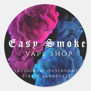 Corolful Smoke Vape Shop Klassischer Rundaufkleber Runder Aufkleber