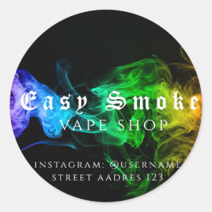 Corolful Smoke Vape Shop Klassischer Rundaufkleber Runder Aufkleber