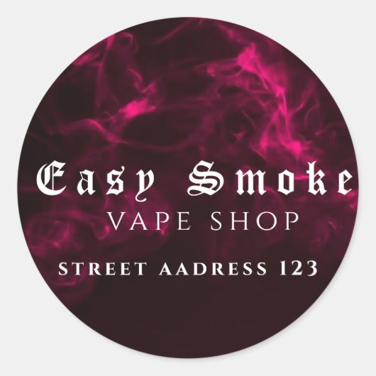 Corolful Smoke Vape Shop Klassischer Rundaufkleber Runder Aufkleber (Vorderseite)