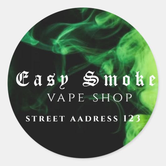 Corolful Smoke Vape Shop Klassischer Rundaufkleber Runder Aufkleber (Vorderseite)