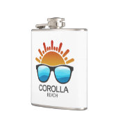 Corolla Beach North Carolina Sonnenbrille Flachmann (Links)