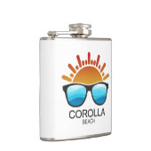 Corolla Beach North Carolina Sonnenbrille Flachmann (Rechts)