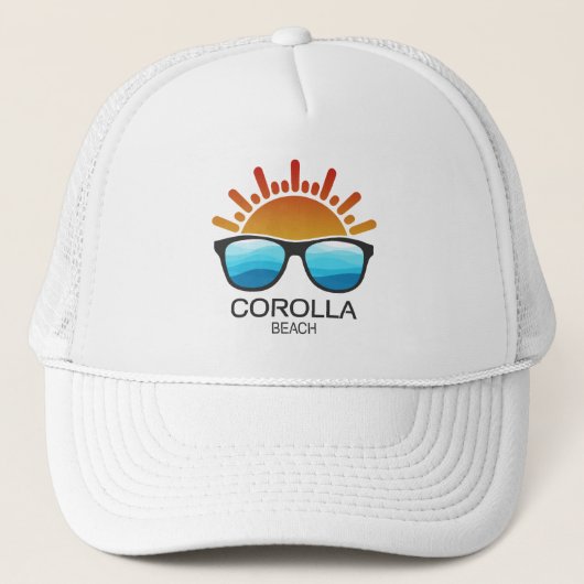 Corolla Beach North Carolina Sonnenbrille Truckerkappe (Vorderseite)