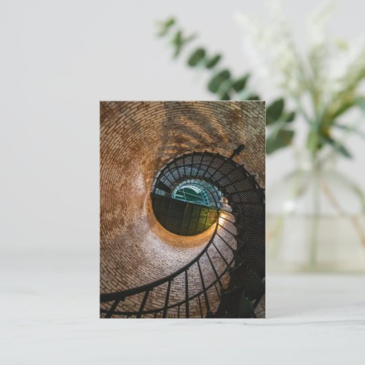 Corolla Lighthouse Stairs Postkarte (Stehend Vorderseite)