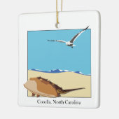 Corolla NC Horsehoe Crab Sea Gull Beach Keramikornament (Links)