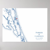 Corolla NC Wedding Elegant Guest Book Poster (Vorne)