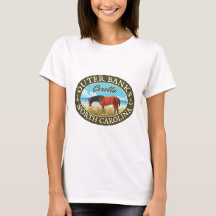 Corolla Outer Banks North Carolina Wildes Pferd au T-Shirt