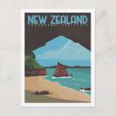 Coromandel Halbinsel Nz Reiseort Illustration Postkarte (Vorderseite)