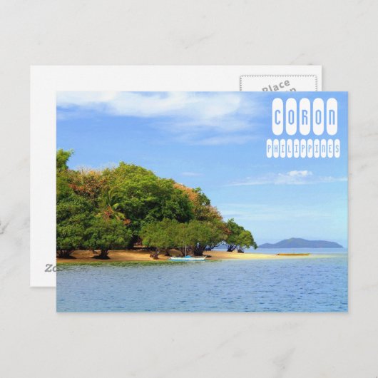 Coron Beach auf den Philippinen in Palawan Postkarte (Vorne/Hinten)