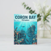 Coron-Bucht Philippinen Postkarte (Stehend Vorderseite)