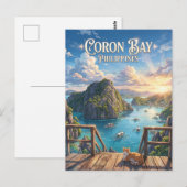 Coron-Bucht Philippinen Postkarte (Vorne/Hinten)
