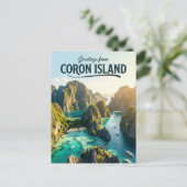 Coron-Insel Philippinen Postkarte (Stehend Vorderseite)