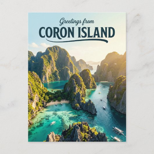 Coron-Insel Philippinen Postkarte (Vorderseite)