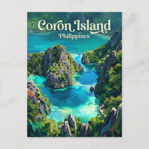 Coron-Insel Philippinen Postkarte