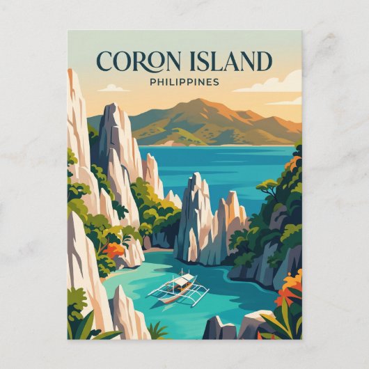 Coron Insel Philippinen Postkarte (Vorderseite)