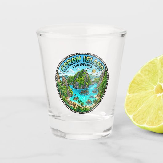 Coron Insel Philippinen Schnapsglas (Vorderseite)